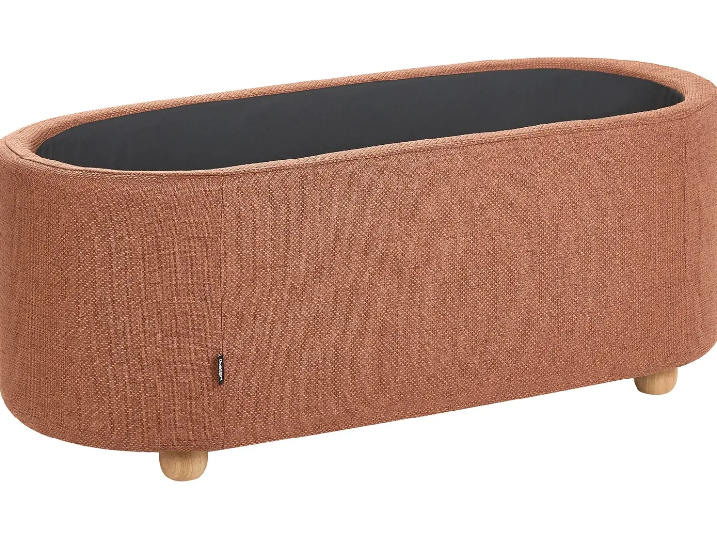 Panca contenitore imbottita HAYWARD Tessuto 98 cm 44 cm Marrone dorato