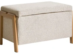 Panca contenitore imbottita EDLAND Tessuto Beige