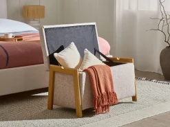 Panca contenitore imbottita EDLAND Tessuto Beige