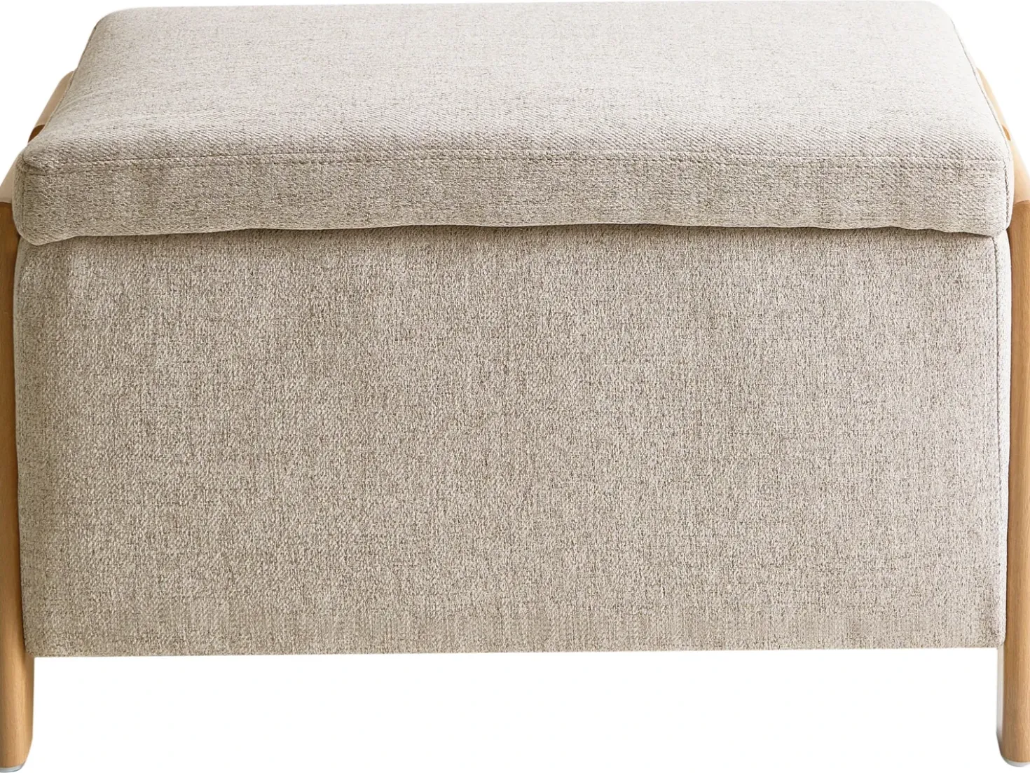 Panca contenitore imbottita EDLAND Tessuto Beige