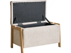 Panca contenitore imbottita EDLAND Tessuto Beige
