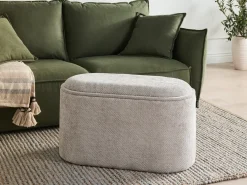 Panca contenitore imbottita ARTAS Ciniglia Grigio