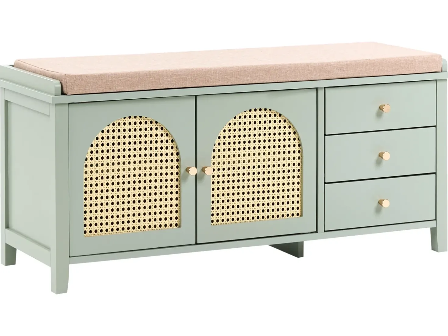 Panca contenitore per scarpe BENDIGO Verde menta