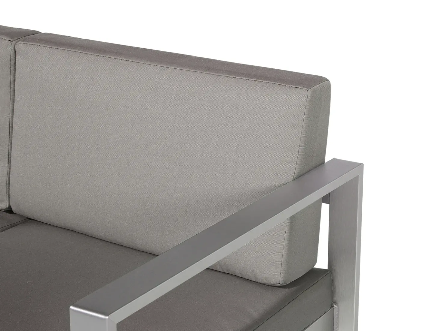 Panca da giardino con cuscino SALERNO 142 cm Metallo Grigio scuro
