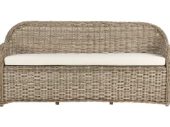 Panca da giardino con cuscino SUSUA 189 cm Rattan Naturale