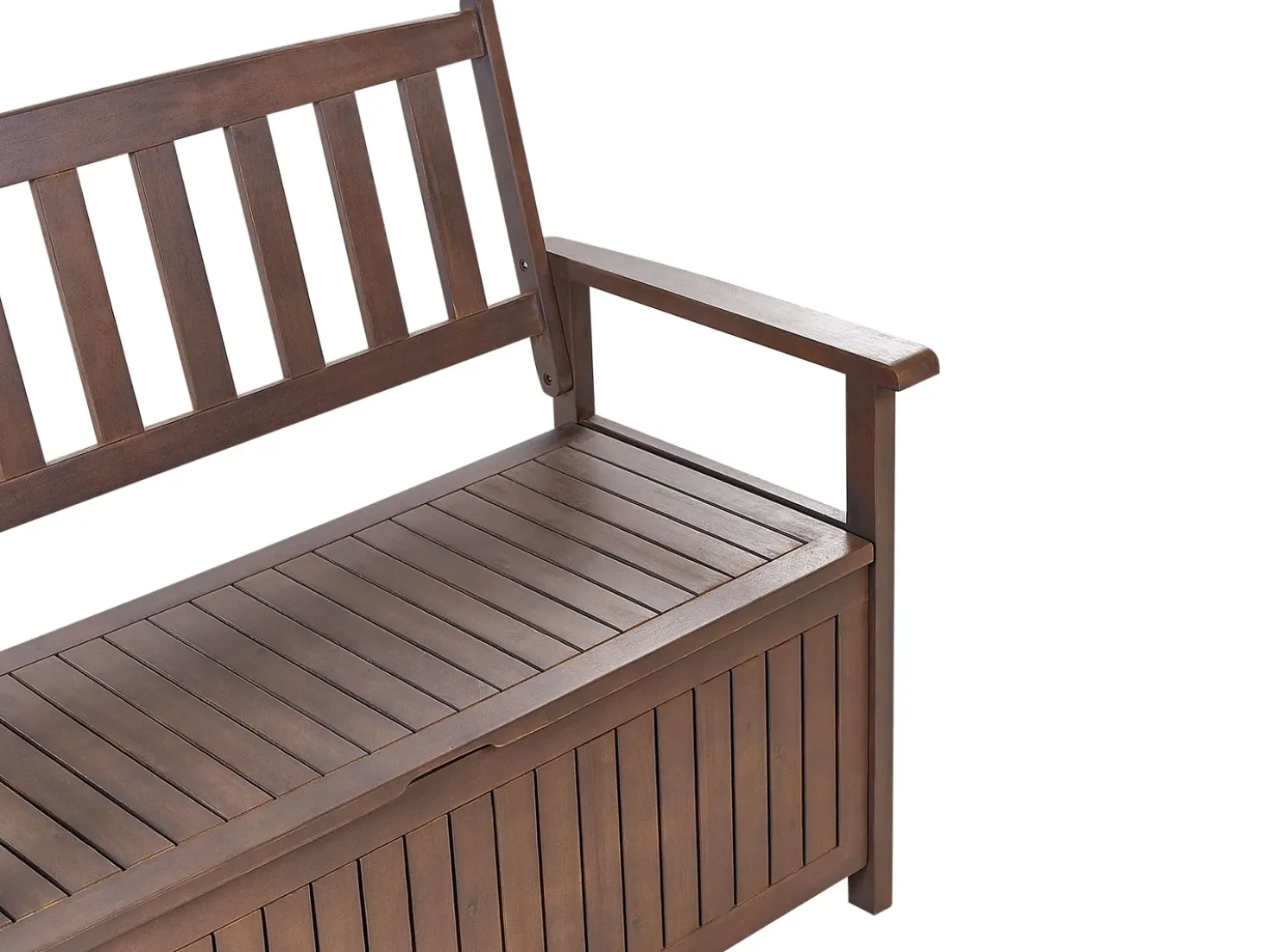 Panca da giardino con cuscino SOVANA 120 cm con contenitore Legno d'acacia Rosso