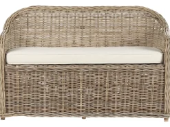 Panca da giardino con cuscino SUSUA 141 cm Rattan Naturale
