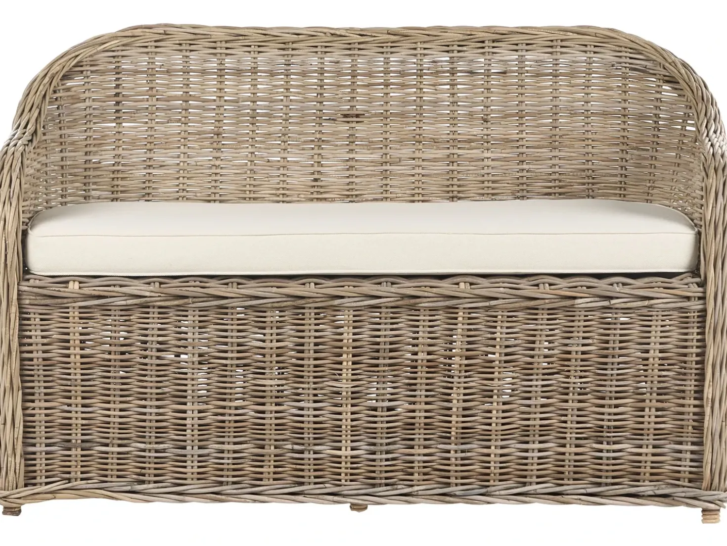 Panca da giardino con cuscino SUSUA 141 cm Rattan Naturale