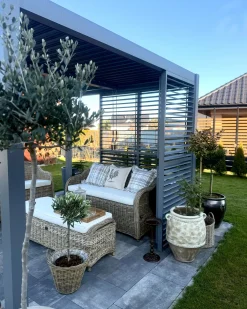 Panca da giardino con cuscino SUSUA 141 cm Rattan Naturale