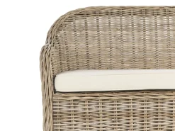 Panca da giardino con cuscino SUSUA 141 cm Rattan Naturale