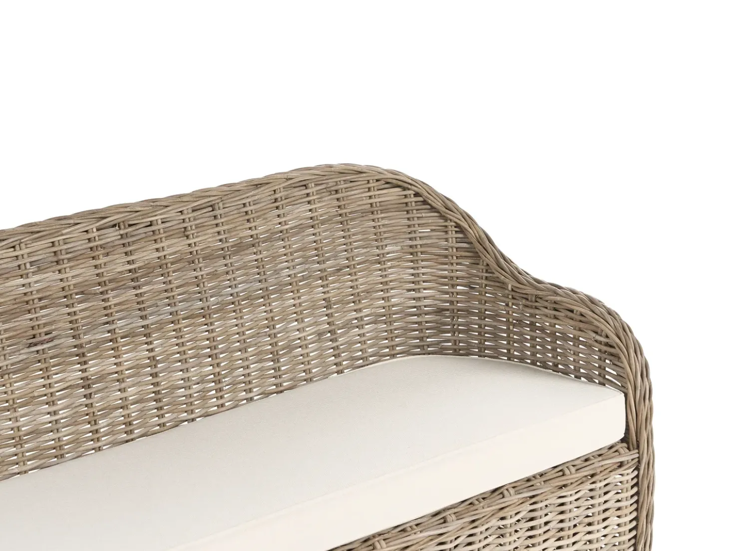 Panca da giardino con cuscino SUSUA 141 cm Rattan Naturale