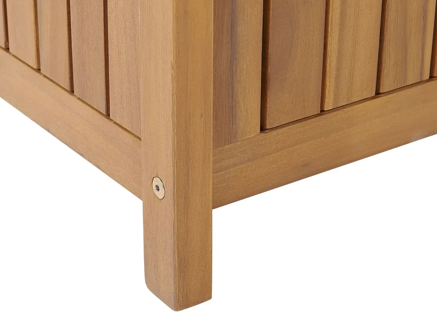 Panca da giardino con cuscino SOVANA 120 cm con contenitore Legno d'acacia Rosso