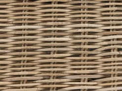 Panca da giardino con cuscino SUSUA 150 cm con ottomana Rattan Naturale