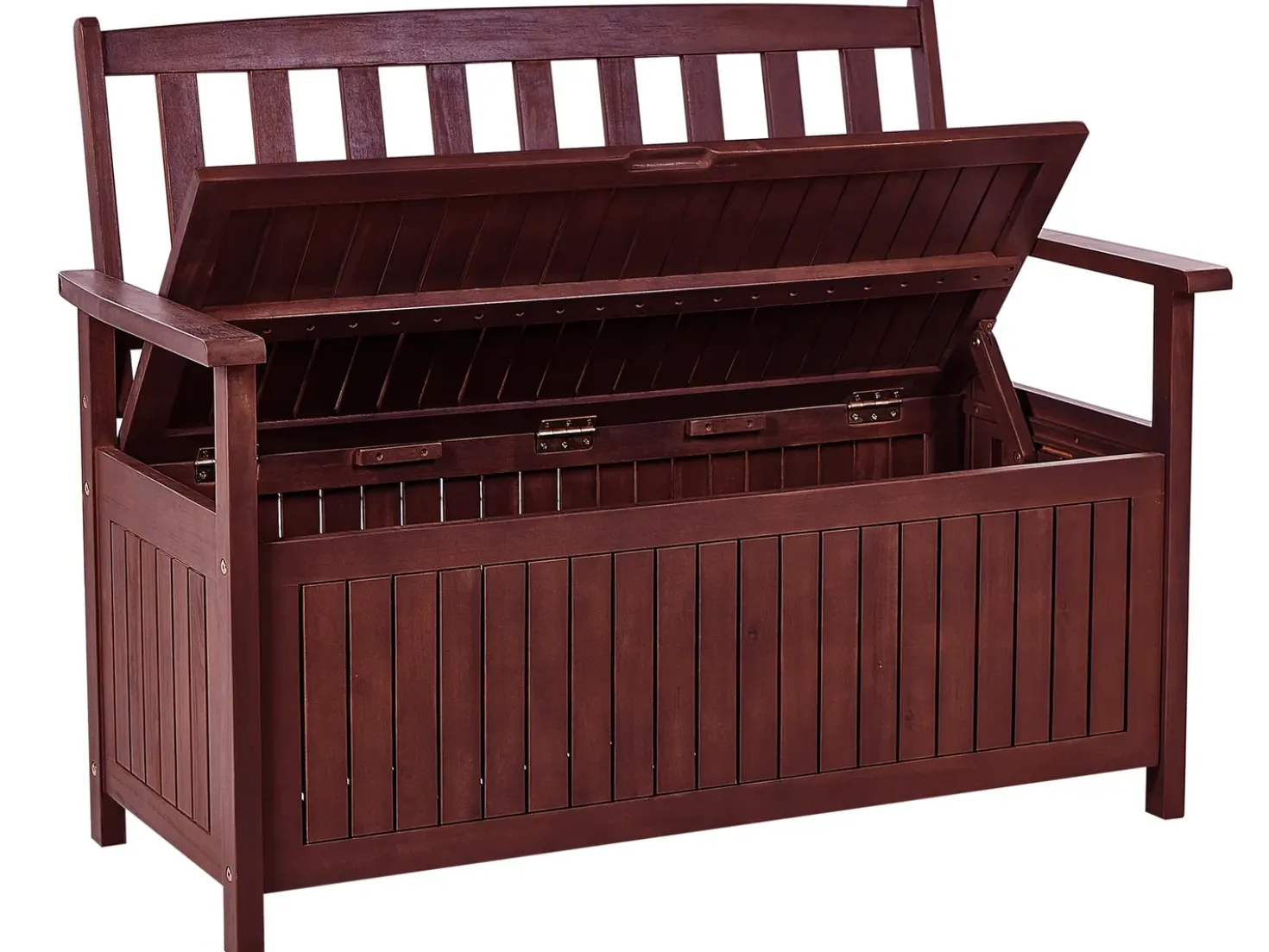 Panca da giardino con cuscino SOVANA 120 cm con contenitore Legno d'acacia Grigio chiaro