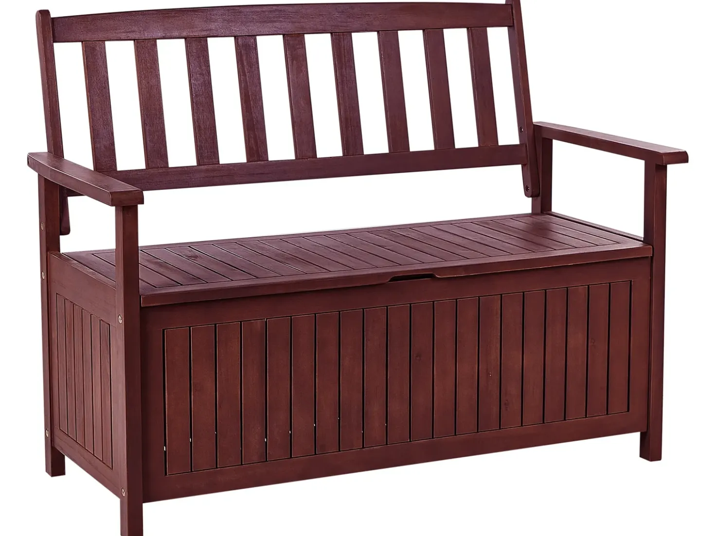 Panca da giardino con cuscino SOVANA 120 cm con contenitore Legno d'acacia Grigio chiaro