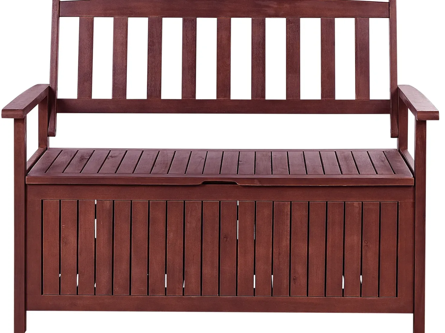 Panca da giardino con cuscino SOVANA 120 cm con contenitore Legno d'acacia Grigio chiaro