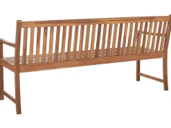 Panca da giardino con cuscino VIVARA 180 cm Legno di acacia certificato Rosso scuro