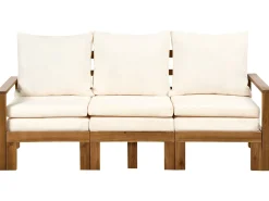 Panca da giardino con cuscino ISOLELLO 190 cm Regolabile Legno d'acacia Marrone