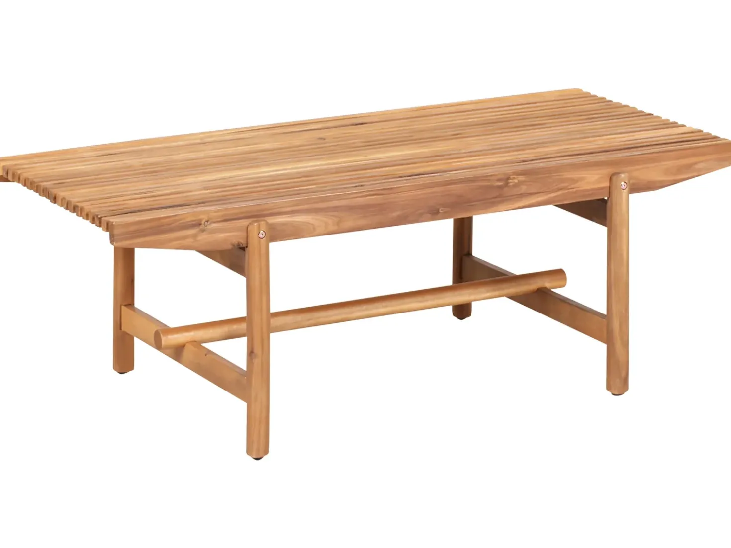 Panca da giardino con cuscino GIAVENO 135 cm Legno d'acacia Bianco sporco