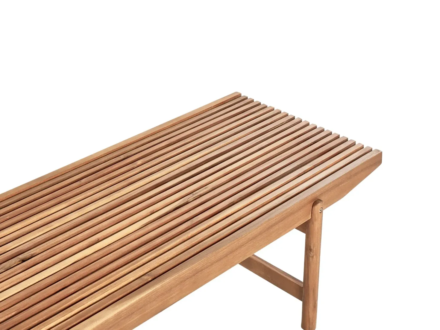Panca da giardino con cuscino GIAVENO 135 cm Legno d'acacia Bianco sporco