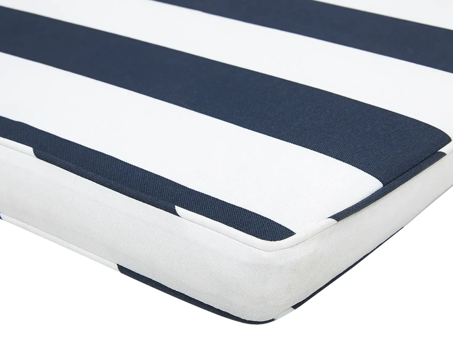 Panca da giardino con cuscino VIVARA 120 cm Legno di acacia certificato Blu marino