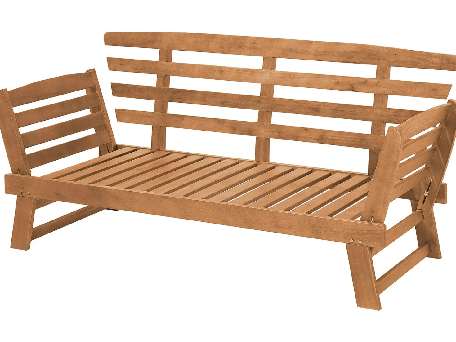 Panca da giardino con cuscino PORTICI 210 cm Legno d'eucalipto Marrone chiaro/Tortora