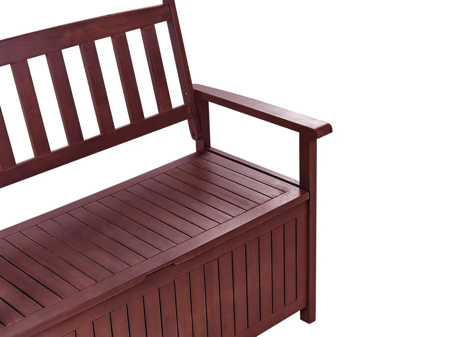 Panca da giardino con cuscino SOVANA 120 cm con contenitore Legno d'acacia Bianco