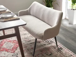 Panca da pranzo 2 posti ARENDAL Tessuto Beige