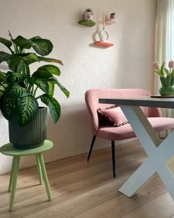 Panca da pranzo 2 posti OSBY Tessuto Rosa