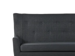 Panca da pranzo 2 posti SKIBBY Tessuto Nero