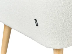 Panca da pranzo 2 posti SKIBBY Bouclé Bianco sporco