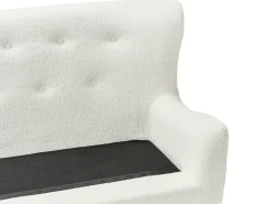 Panca da pranzo 2 posti SKIBBY Bouclé Bianco sporco