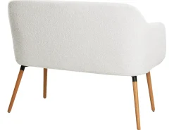 Panca da pranzo 2 posti TABY Bouclé Bianco sporco