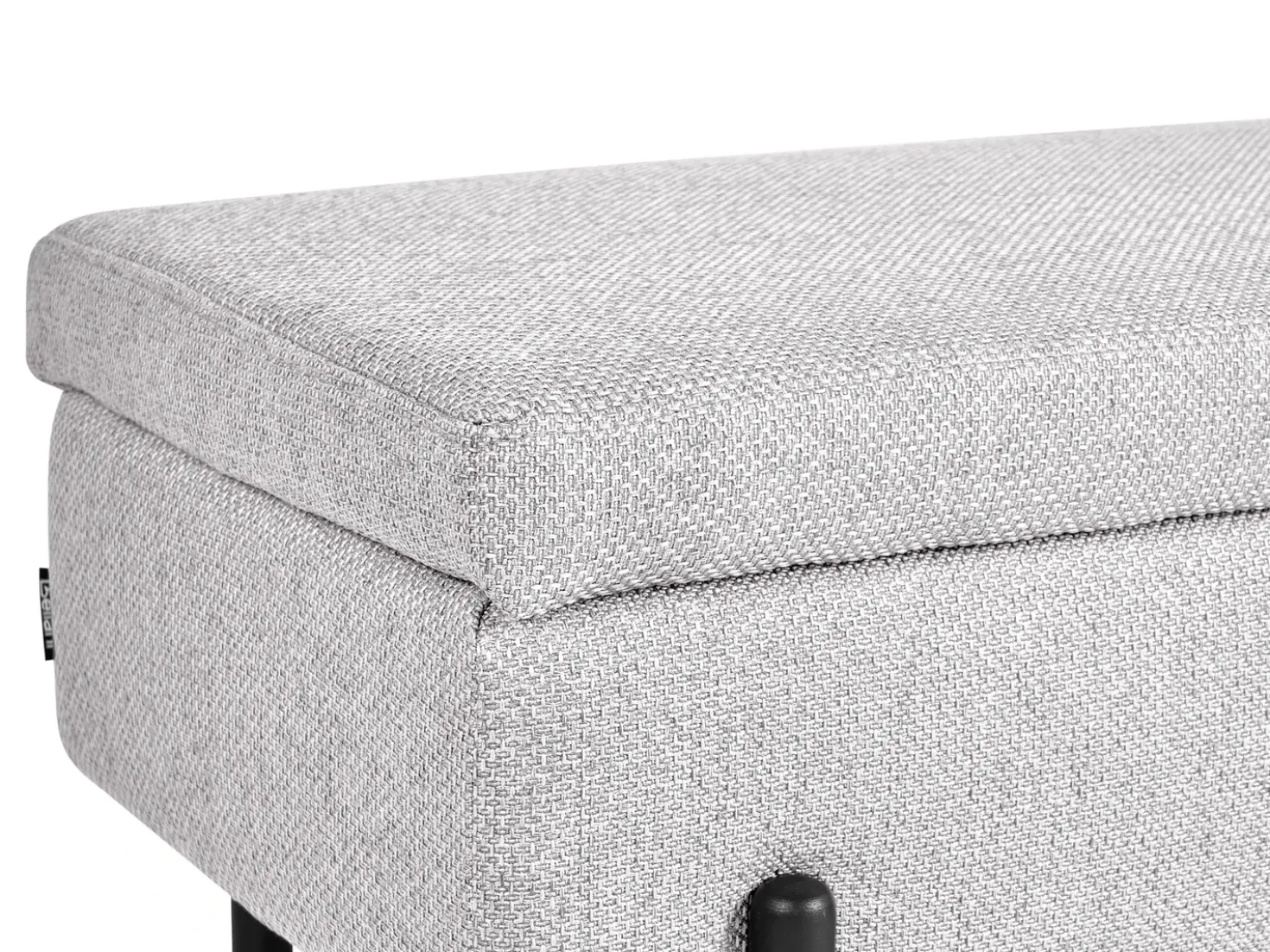 Panca porta scarpe SOLVANG Tessuto Grigio chiaro con contenitore