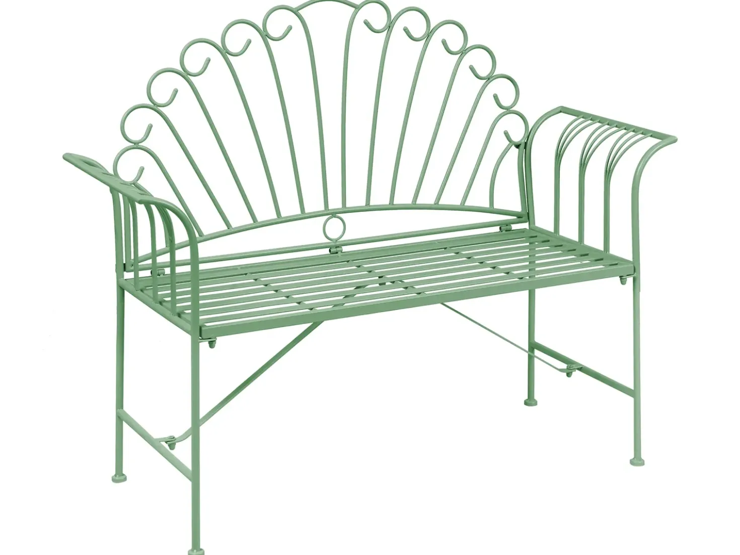 Panchina da giardino CAVINIA 125 cm Metallo Verde