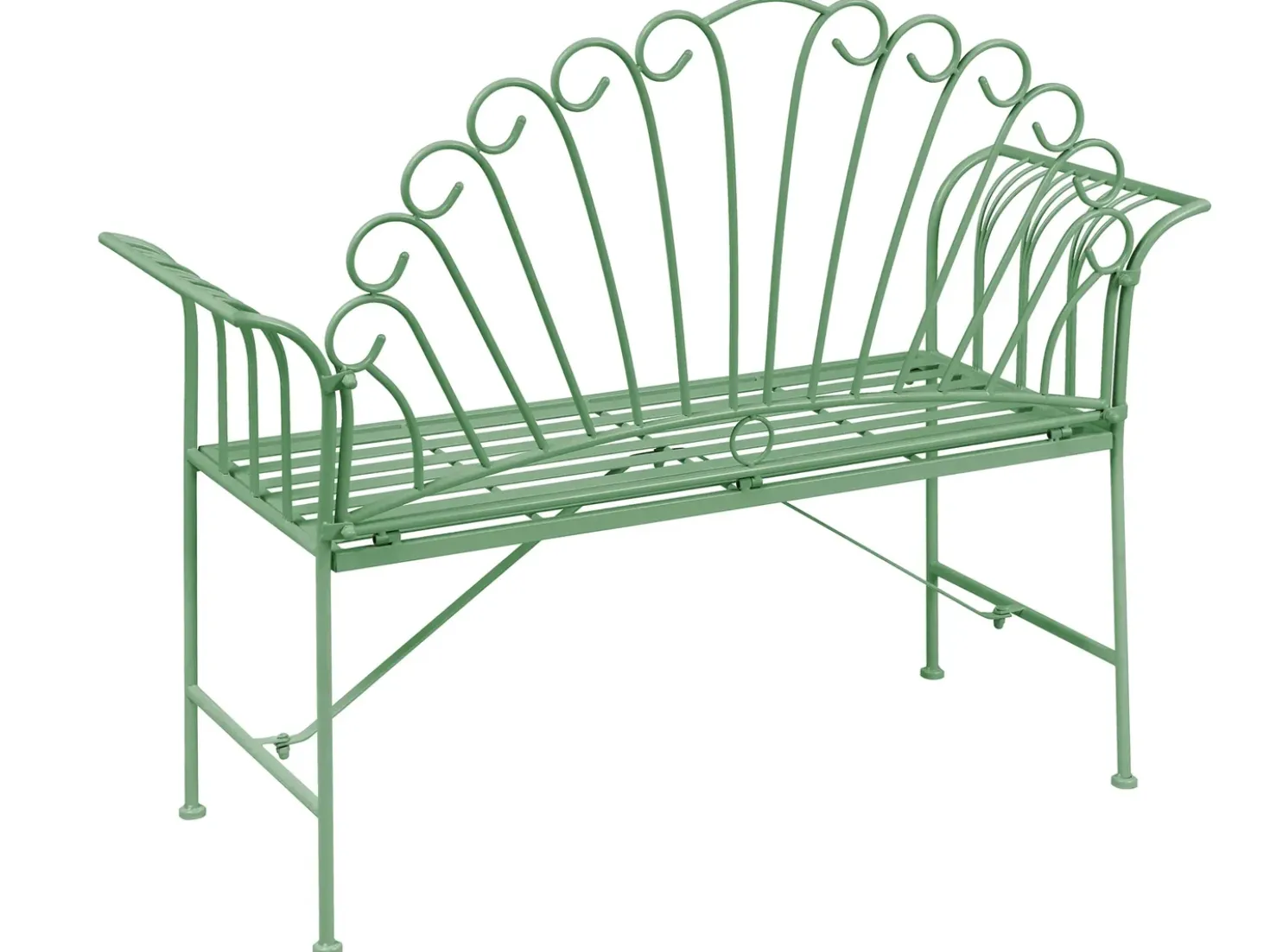 Panchina da giardino CAVINIA 125 cm Metallo Verde