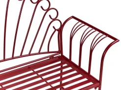 Panchina da giardino CAVINIA 125 cm Metallo Bordeaux