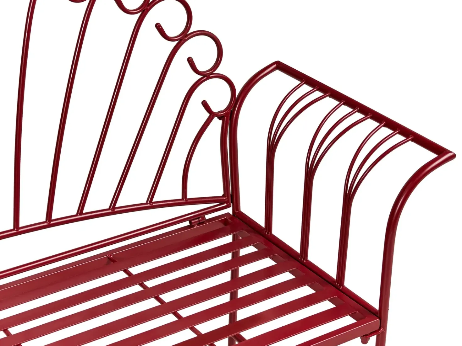 Panchina da giardino CAVINIA 125 cm Metallo Bordeaux