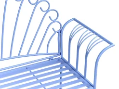 Panchina da giardino CAVINIA 125 cm Metallo Azzurro