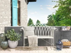 Panchina da giardino MILAZZO 130 cm Metallo Bianco