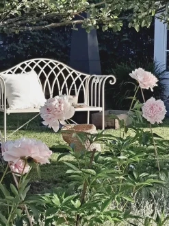 Panchina da giardino MILAZZO 130 cm Metallo Bianco
