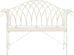Panchina da giardino MILAZZO 130 cm Metallo Bianco