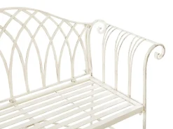 Panchina da giardino MILAZZO 130 cm Metallo Bianco