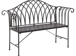 Panchina da giardino MILAZZO 130 cm Metallo Nero