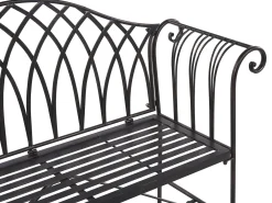 Panchina da giardino MILAZZO 130 cm Metallo Nero