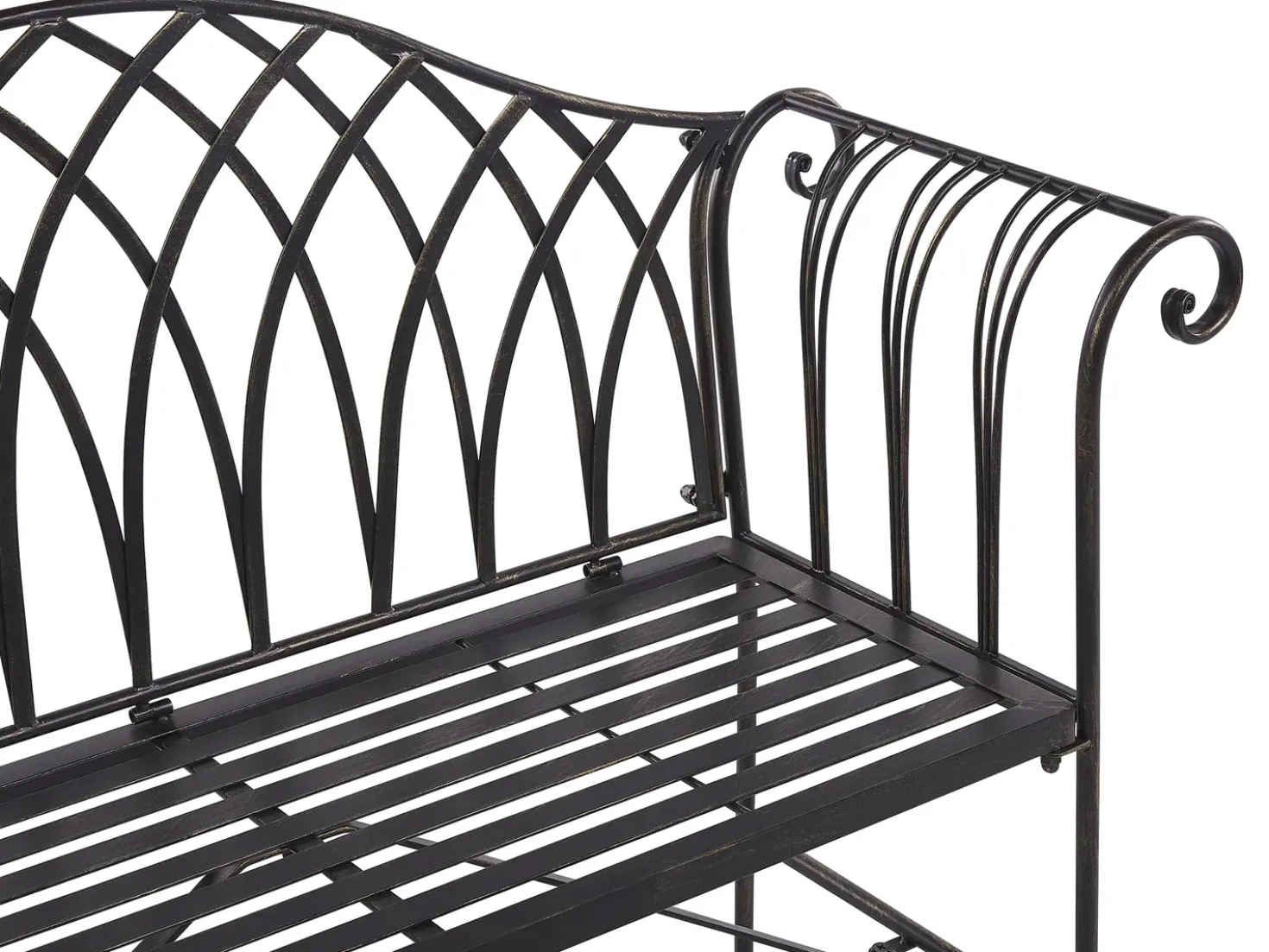 Panchina da giardino MILAZZO 130 cm Metallo Nero