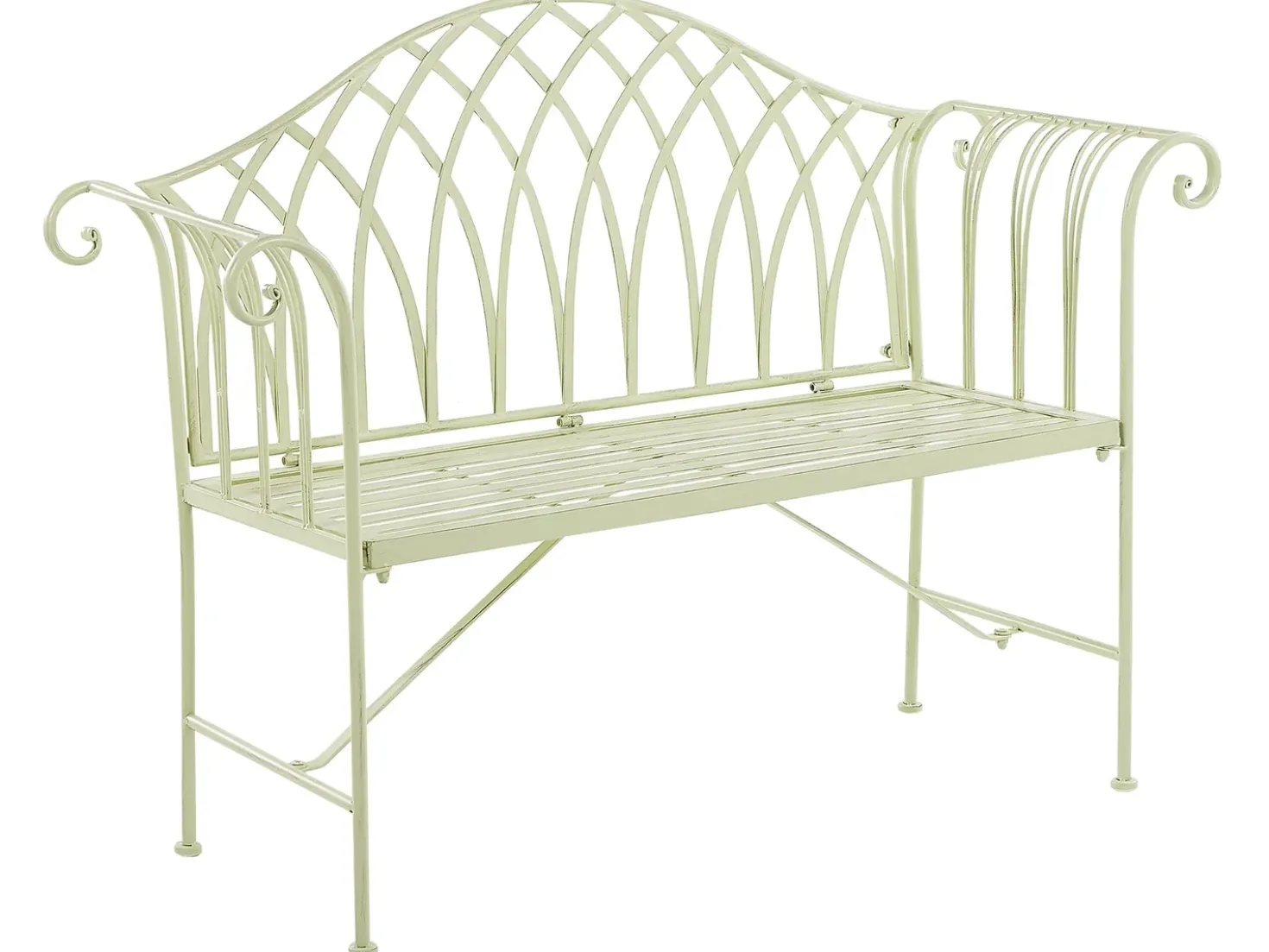 Panchina da giardino MILAZZO 130 cm Metallo Verde chiaro