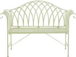 Panchina da giardino MILAZZO 130 cm Metallo Verde chiaro