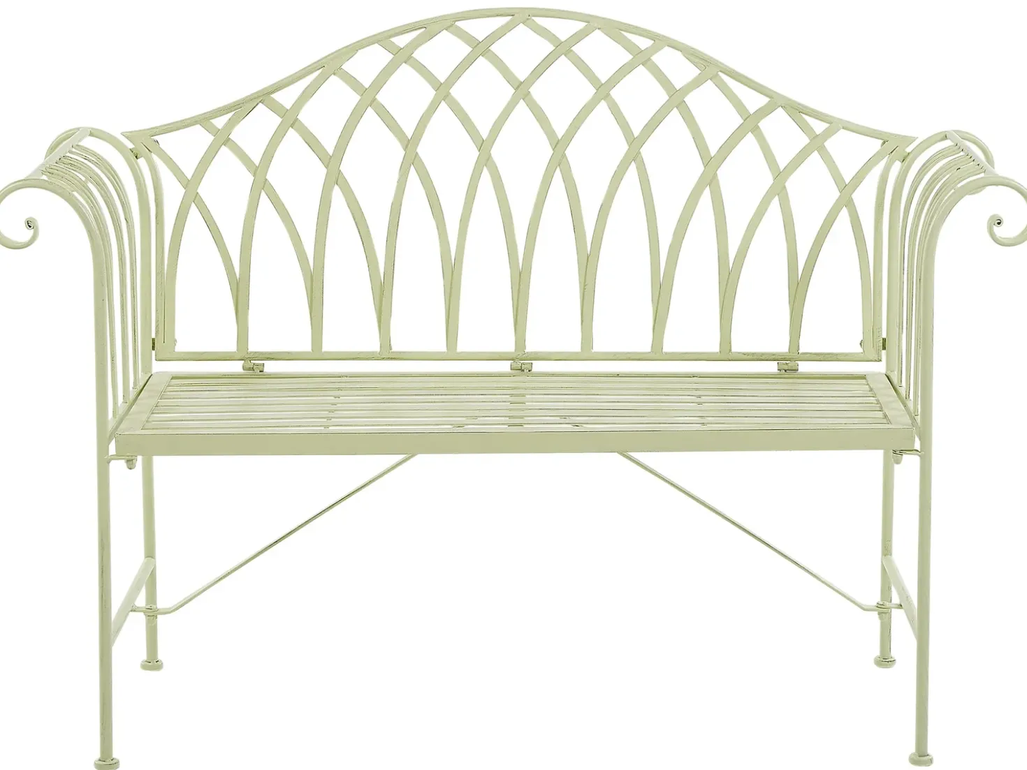 Panchina da giardino MILAZZO 130 cm Metallo Verde chiaro