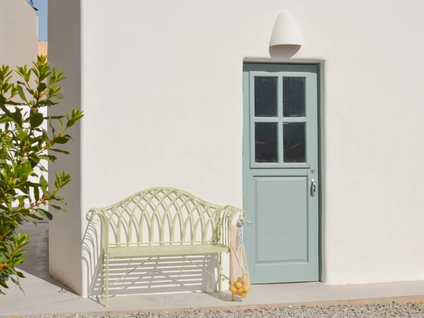 Panchina da giardino MILAZZO 130 cm Metallo Verde chiaro